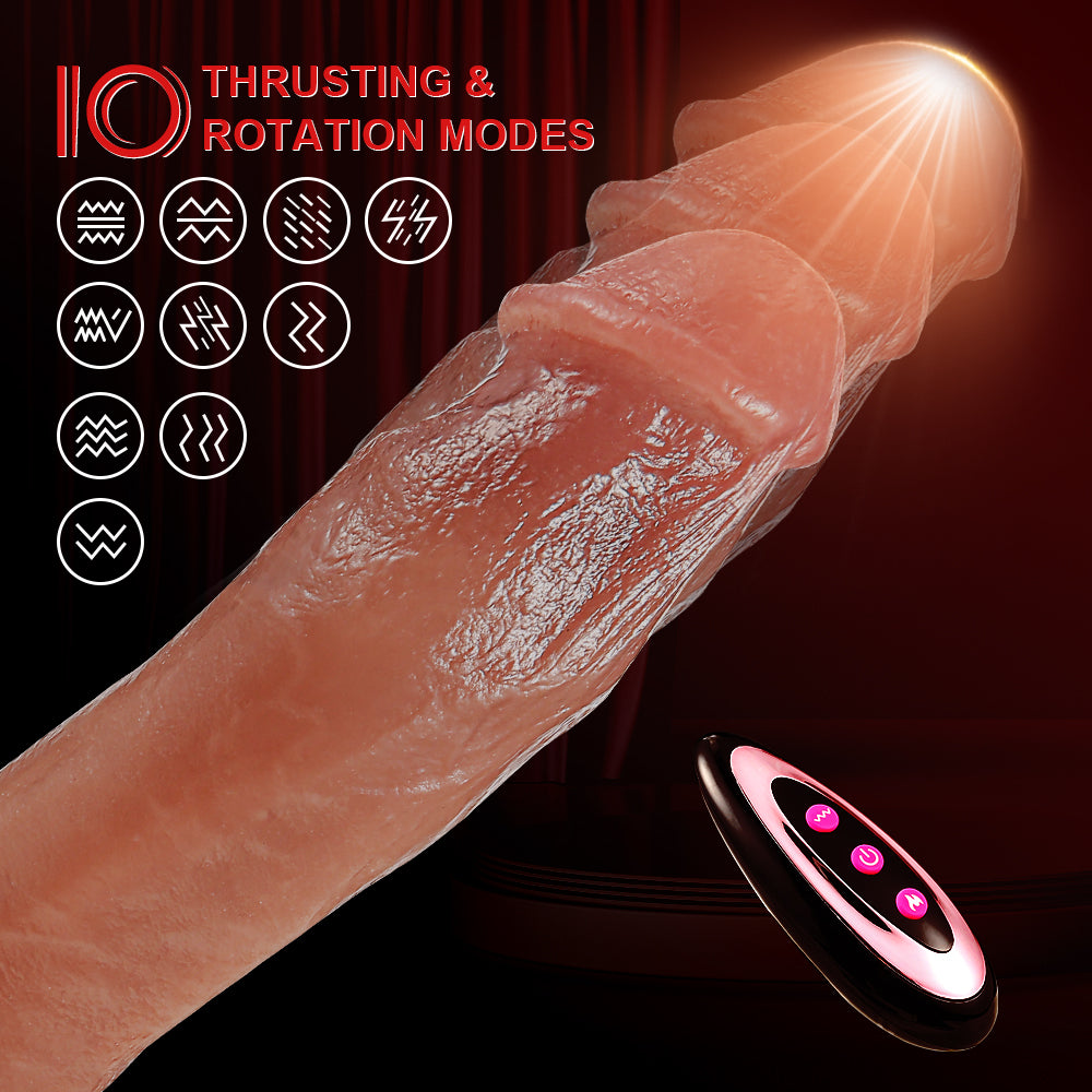 Thrusting Dildo Vibrator Sex Toy
