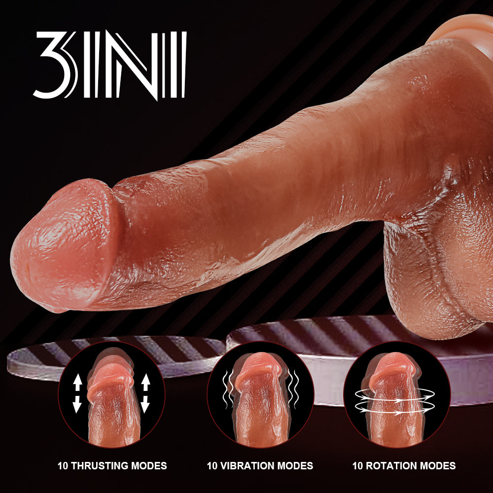 Thrusting Dildo Vibrator Sex Toy