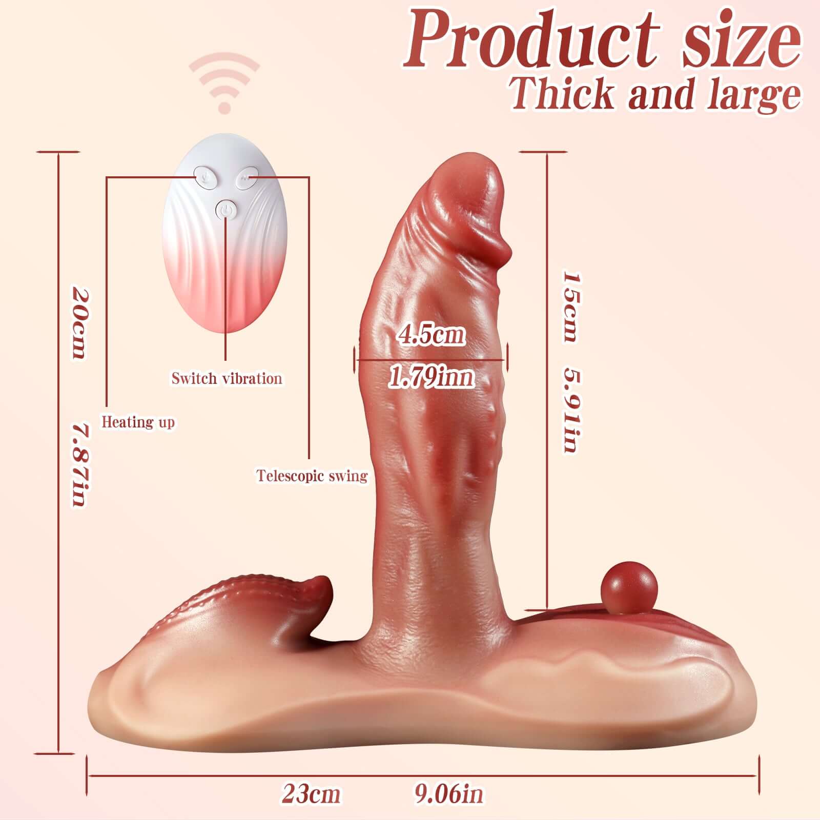 4-in-1 rose vibrator with tapping and thrusting functions