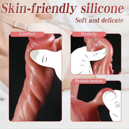 4-in-1 rose vibrator with tapping and thrusting functions